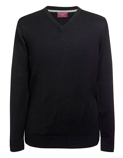 Brook Taverner - Men´s V-Neck Jumper Boston - Black