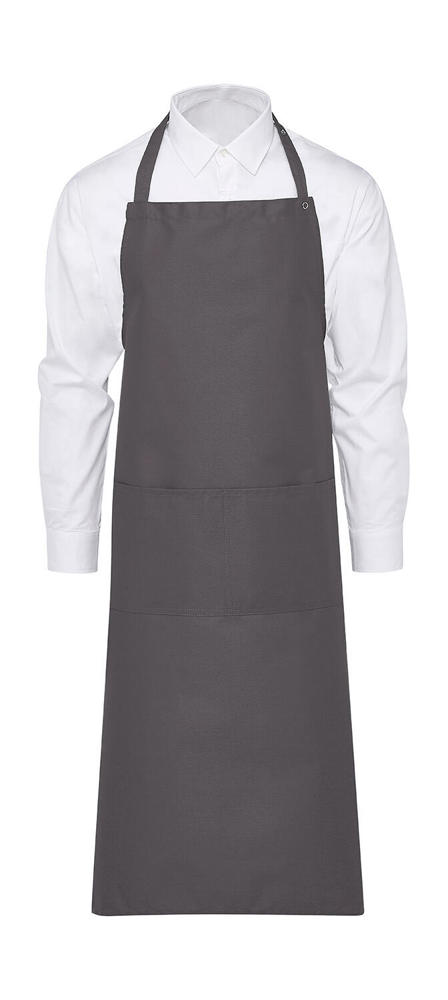 AMSTERDAM Bib Apron with Pocket - Grey