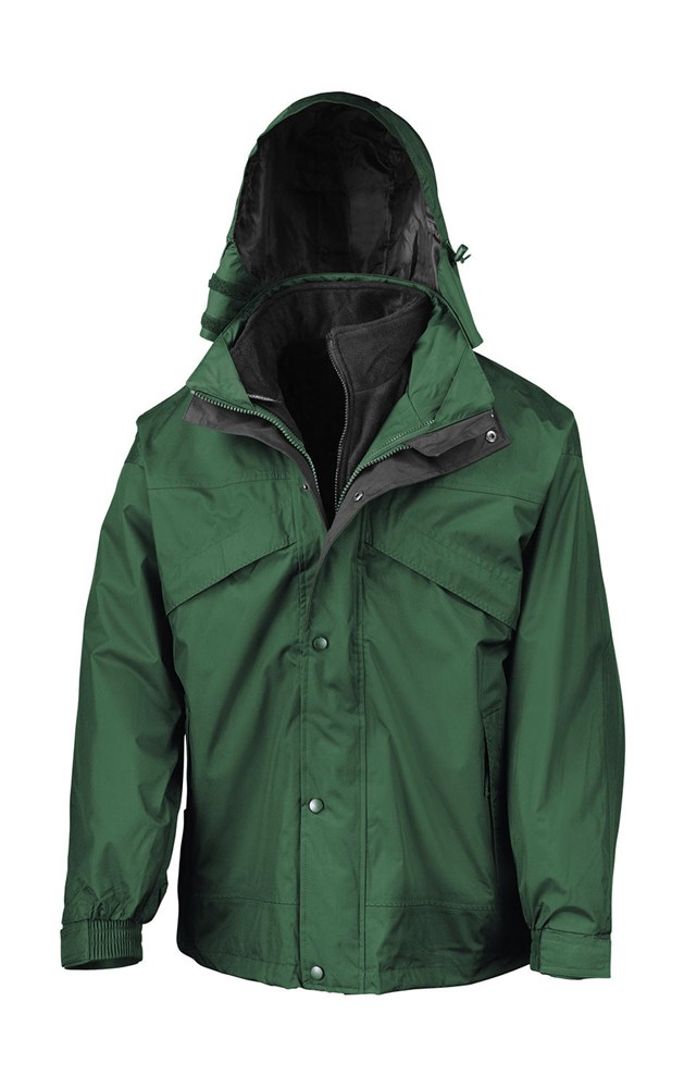 3-in-1 Jacket with Fleece - bottle green
