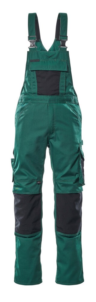 Amerikaanse overall met kniezakken - groen/zwart