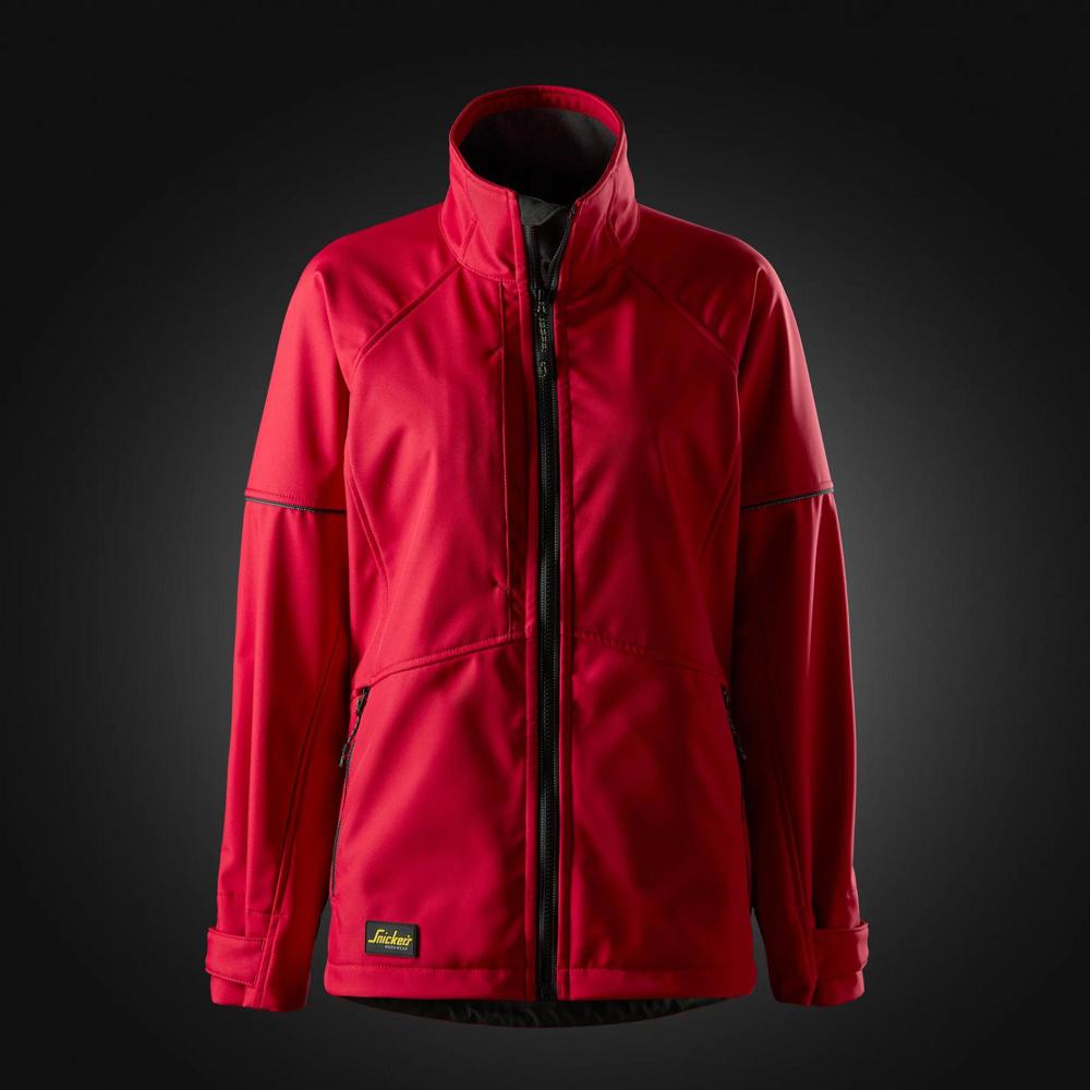 AllroundWork Softshell Dameswerkjas - Chili Rood - Zwart (1604)