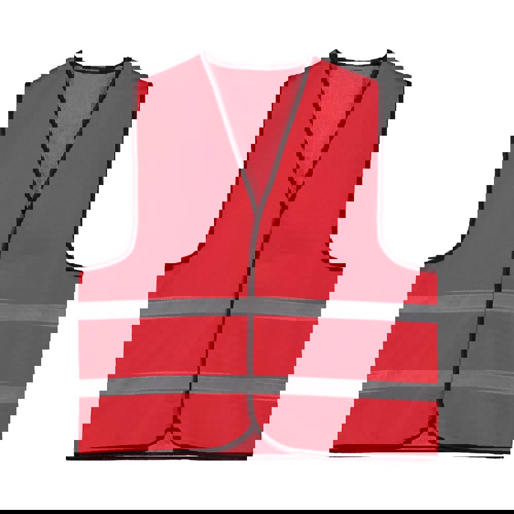 Kinder veiligheidsvest gekleurd 6-12 jaar - Rood (PMS 199c) / Rood