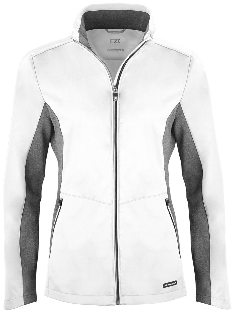 Cutter & Buck - Navigate Softshell Jacket Dames - Wit