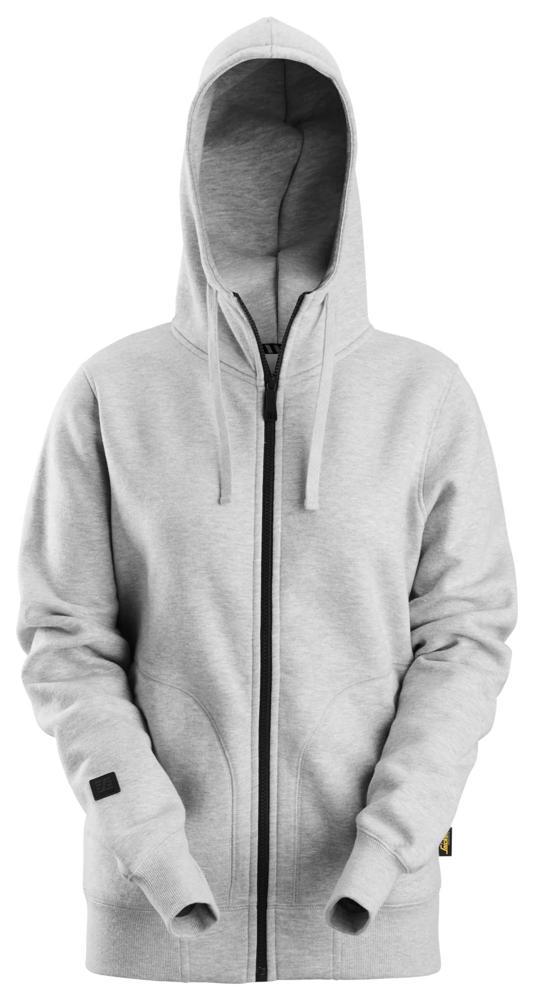 AllroundWork, Dames Hoodie met Rits - Gemeleerd Grijs (2800)