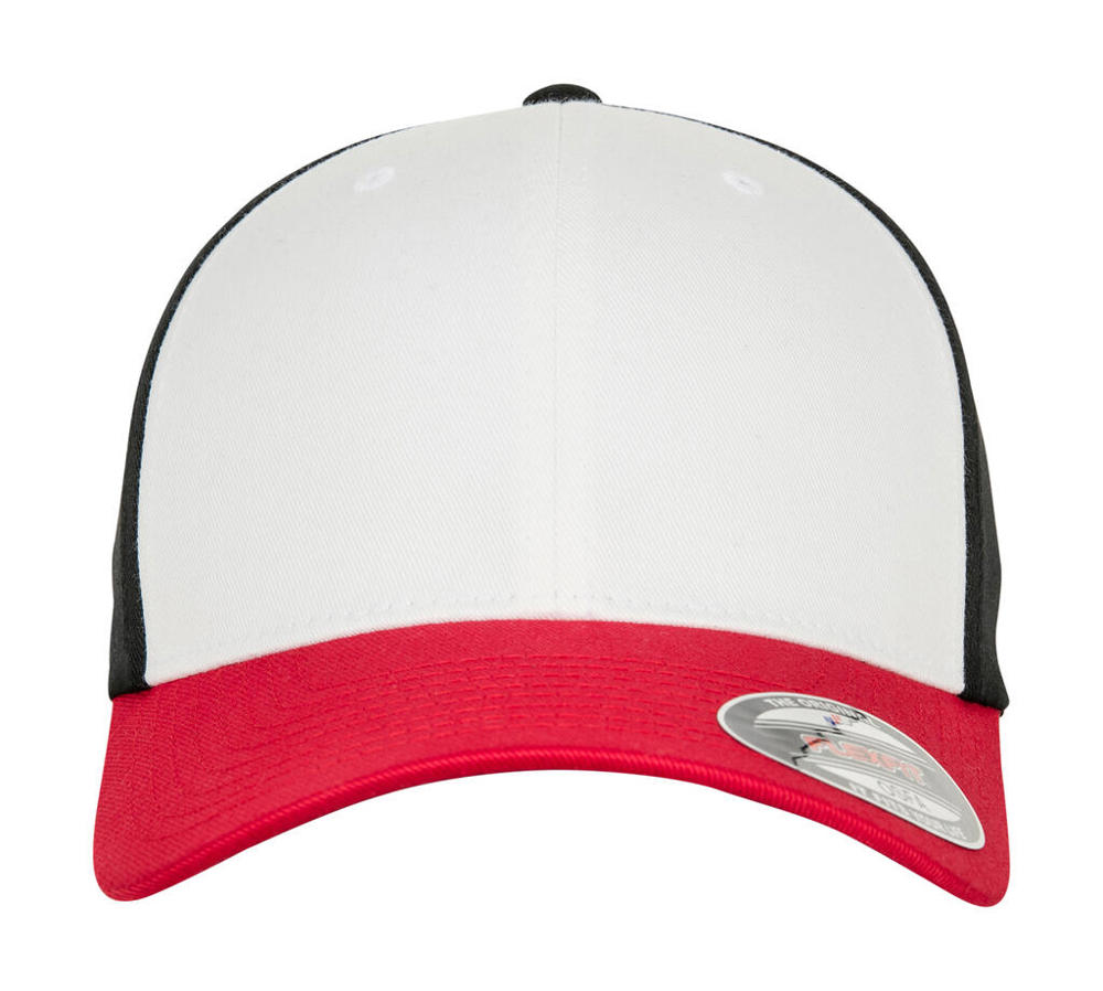 3-Tone Flexfit Cap - Red/White/Black