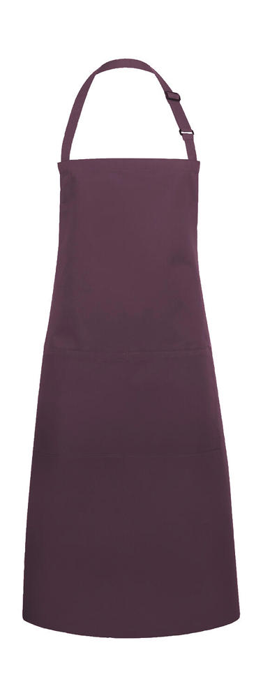 Bib Apron Basic with Pocket - Aubergine