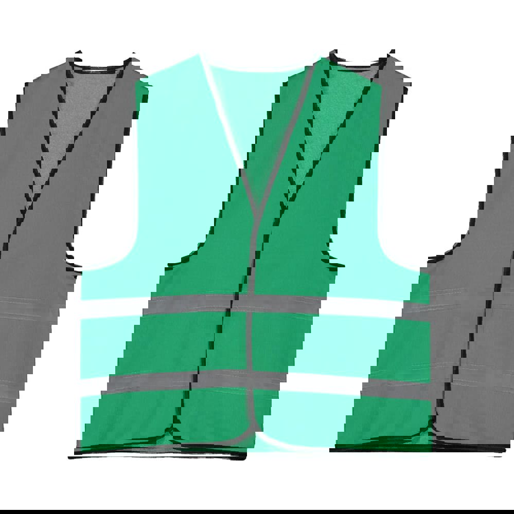 Kinder veiligheidsvest gekleurd 6-12 jaar - Flessengroen (PMS 3308c) / Flessengroen