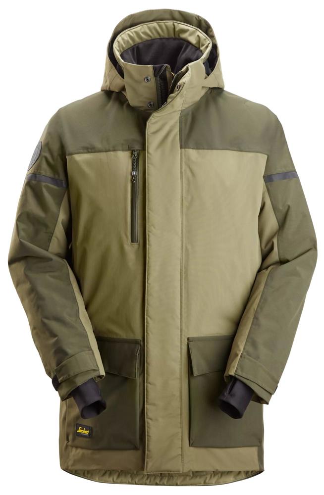 AllroundWork, Waterdichte Isolerende Parka - Khaki Groen - Groen (3135)