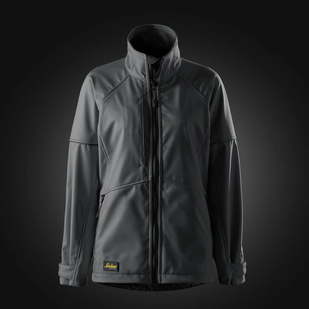 AllroundWork Softshell Dameswerkjas - Staal Grijs - Zwart (5804)