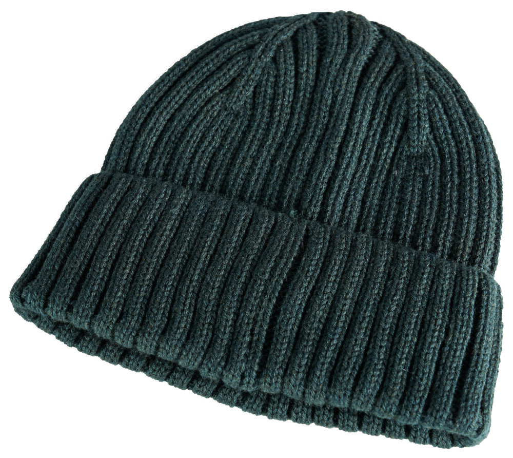 Gebreide muts - bosgroen